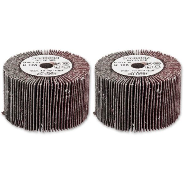 PROXXON FLAP WHEEL 120G FOR WAS/A&E (PKT 2) 105039