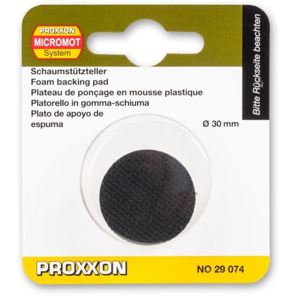 PROXXON FOAM BACKING PAD FOR POLISHERS - 30MM 107286