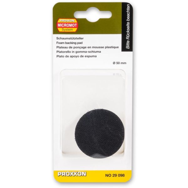 PROXXON FOAM BACKING PAD FOR POLISHERS - 50MM