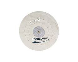 Bleached muslin polishing wheel, soft (100 x 15mm) 28002